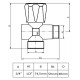 Zawór kulowy kątowy 3/4"