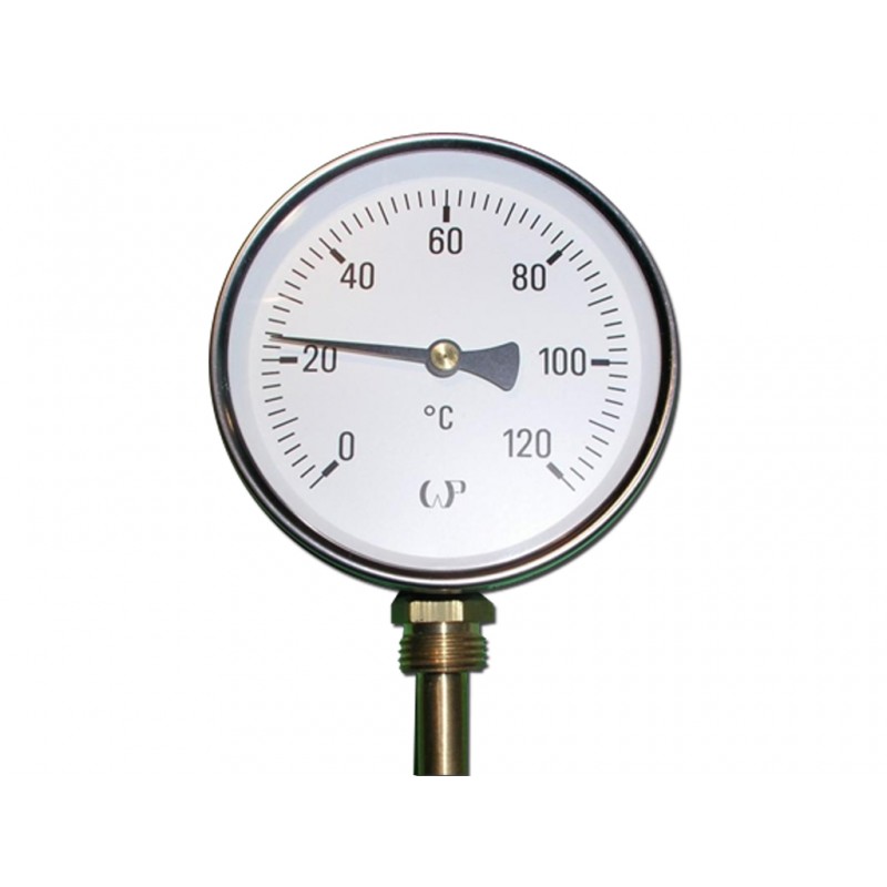 Bimetall-Anlegethermometer 0-120°C Gehäuse 63 mm
