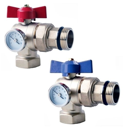 Zawór kulowy mini 1/2" ze złączką na rurę pex 16 Zawór kulowy mini 1/2" ze złączką na rurę pex 16
