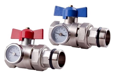 Zawór kulowy mini 1/2" ze złączką na rurę pex 16 Zawór kulowy mini 1/2" ze złączką na rurę pex 16