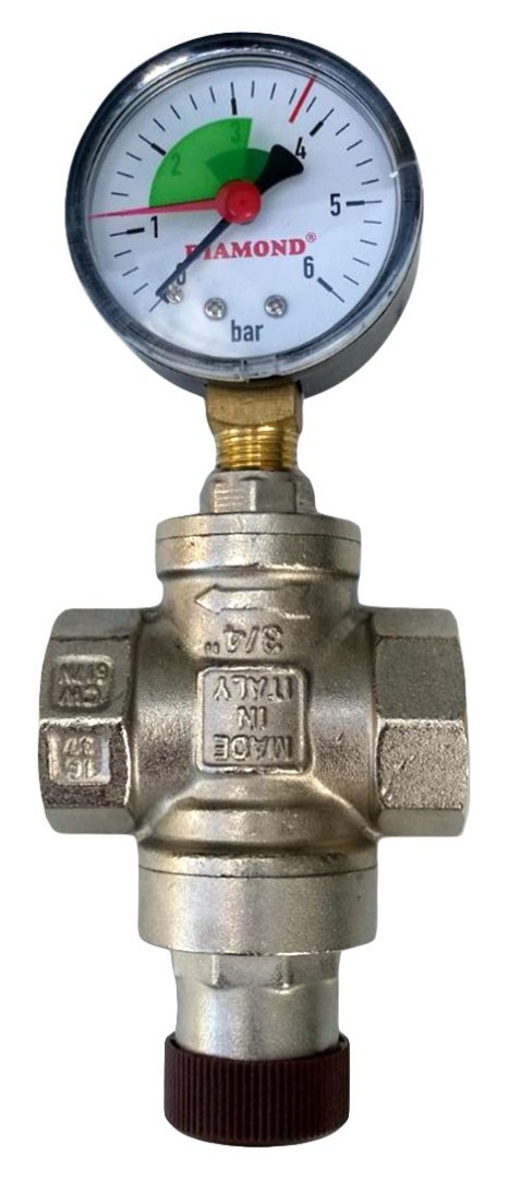Mini Druckminderer 1/2" mit Manometer Mini Druckminderer 1/2" mit Manometer
